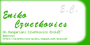 eniko czvetkovics business card